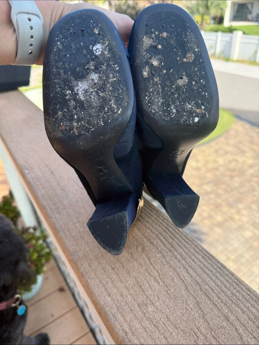 Tory Burch Navy and Deep Blue Mary Jane Heels